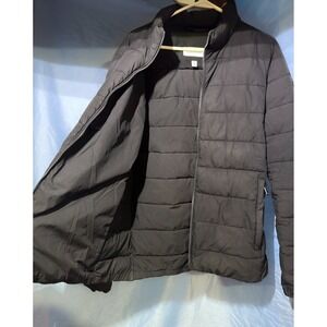 CALVIN KLEIN Men's Size M Infinite Stretch Water-Resistant Puffer Jacket Ebony